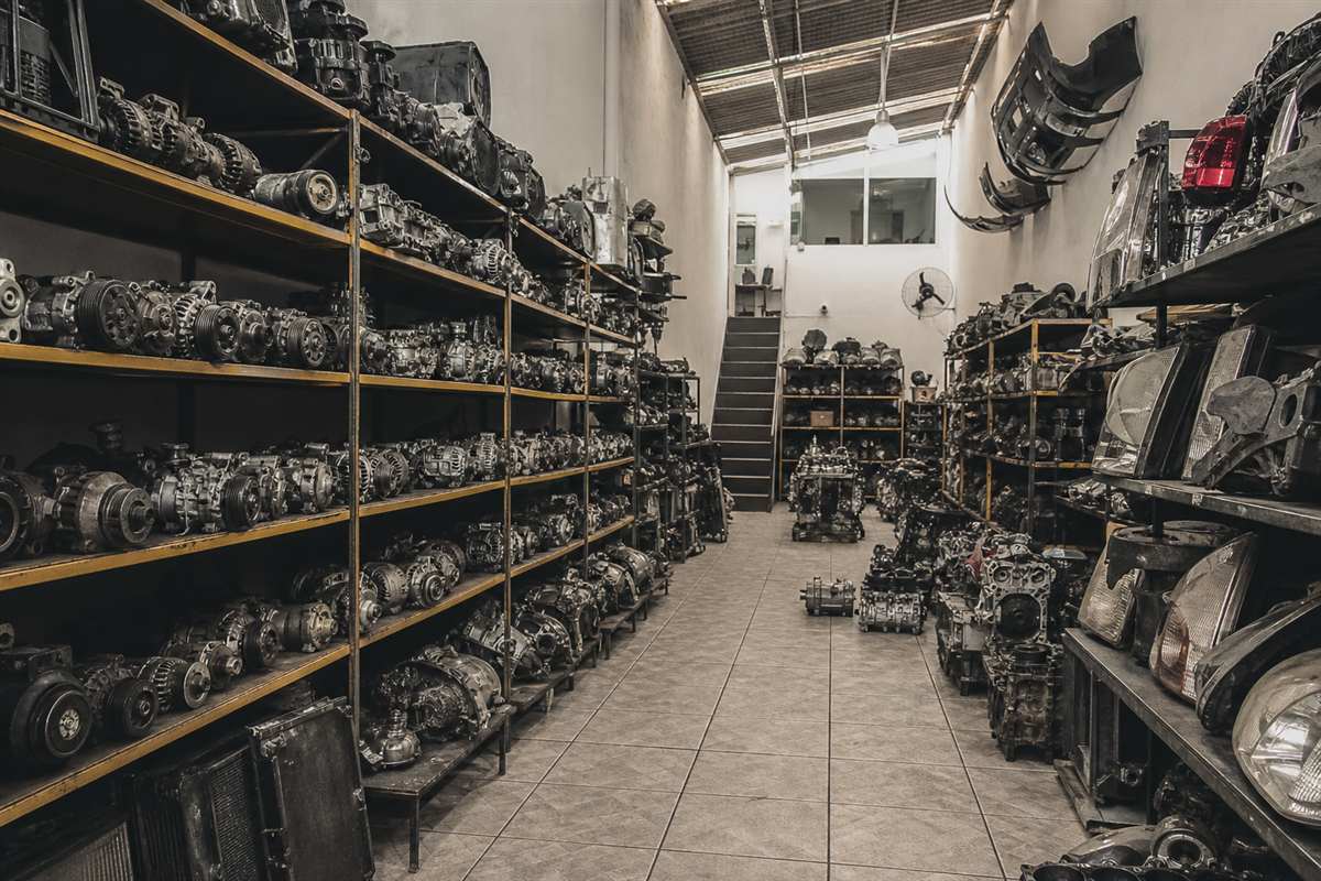 Ambiente de comércio de peças automotivas